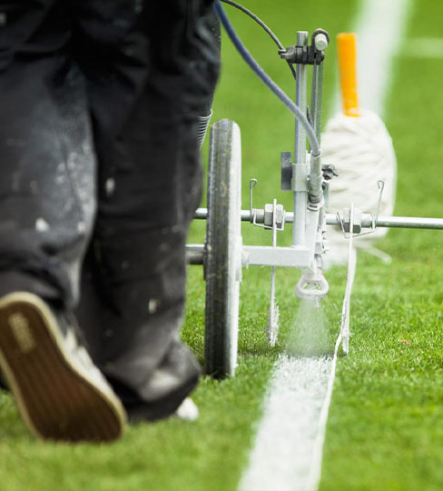 GPH Grounds Maintenance Burton on Trent Pitch Marking Service with Sports Line Painting in Derby area